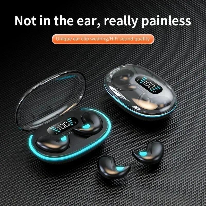 Tai Nghe Nhét Tai Nghe Khi Ngủ, Tai Nghe Mini Không Dây, Dành Cho Công Việc, Tai Nghe Bluetooth TWS Âm Thanh Nổi, Thiết Bị Giấu Kín Có Mic, Cuộc Gọi HD, Chống Nước, X55 2