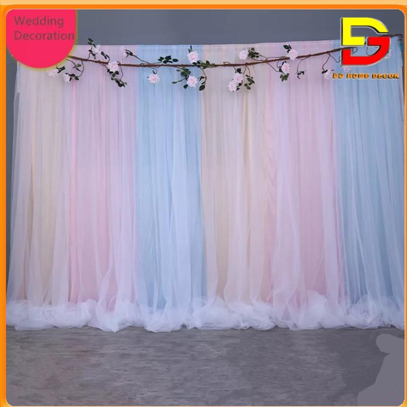 Tấm Rèm Vải Voan Lưới Làm Rèm Trang Trí Sinh Nhật Rèm Cửa Rèm Vải Làm Đồ Handmade DIY Nhiều Kích Thước DJ-02