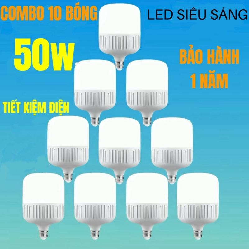 Combo 10 bóng đèn 50w , siêu to , tiết kiệm điện , giá tốt