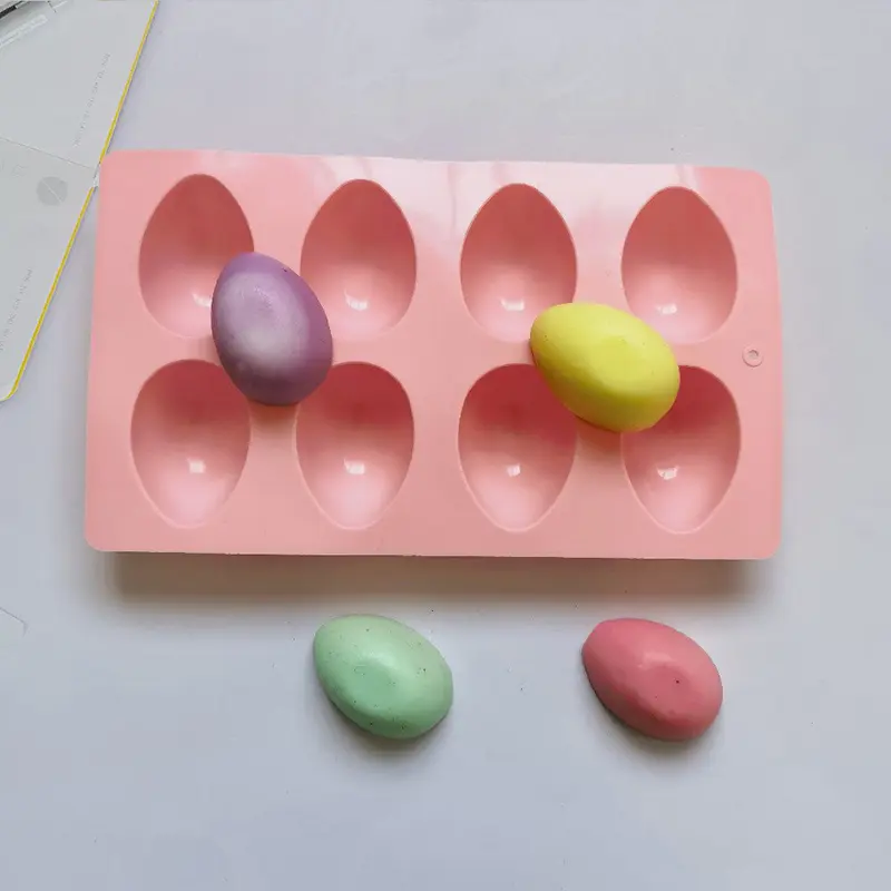 Khuôn Nướng Bánh Silicon, Hình Trứng Phục Sinh (8 Quả Trứng), Thích Hợp Làm Bánh, Sô Cô La, Pudding Và Khay Đá, Khuôn Xà Phòng Tự Làm Phục Sinh, Quà Tặng Thủ Công 2