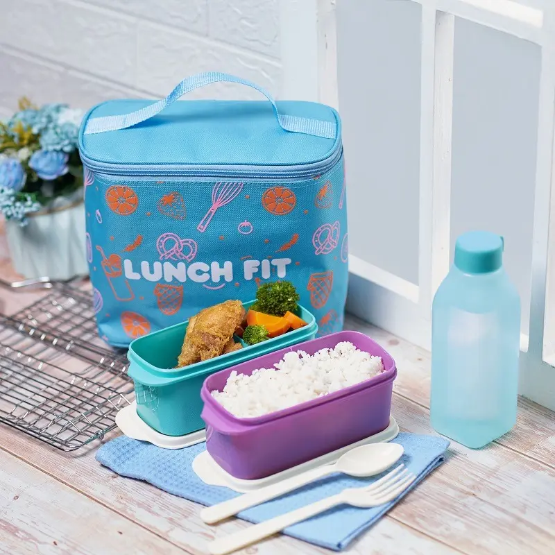 Tas bekal makan set Lunch Fit / Kotak makan beserta tas Lunch box set 1