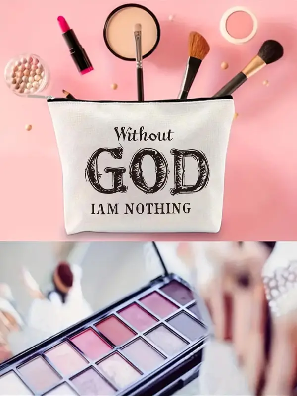 Letter Pattern Makeup Bag, Casual Makeup Storage Bag, Versatile Storage Bag for Travel, Business, Fitness, Birthday Gift for Friends 2