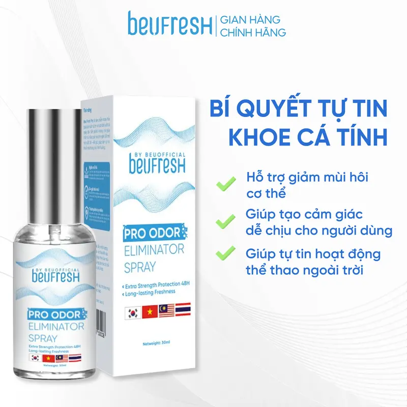 [LIVE SIÊU RẺ_CHÍNH HÃNG] - XNL202 BEUFRESH PRO Xịt Khử Mùi Toàn Thân, Cảm Giác Dễ Chịu, Hỗ Trợ Giảm Thiểu Mồ Hôi nách cho Nam Nữ Chăm Sóc Da Women lăn 4