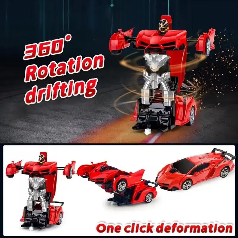 Remote Control Transformer Robot Car, 1 Box Multifunctional Remote Control Car, Cool Light Race Car Toy, Birthday Gift for Boys & Girls, Christmas Gift 3