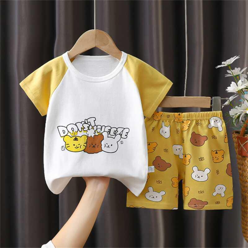 Product Introduction of Xiaozhima Fashion Boy Clothing Set Cartoon Car Vehicles Animals Pattern Summer Short Sleeves T shirt and Shorts Kids Boys Girls Clothes Sets Korean Style Outfits For 0 7 Years 21