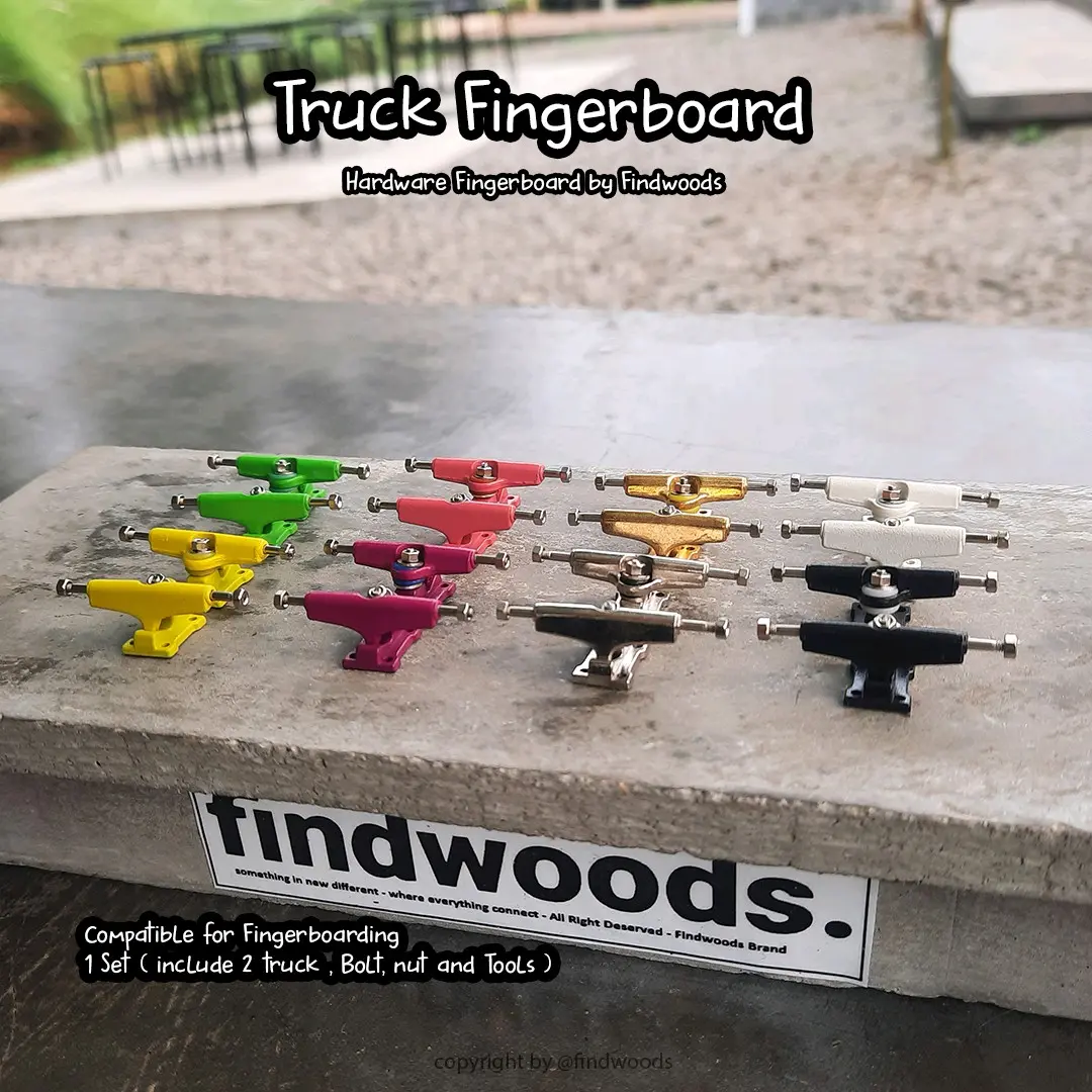 Set Truk Fingerboard Findwoods Hardware Standar untuk Techdeck dan Wood Fingerboard dengan 8 Pilihan Warna - Outdoor