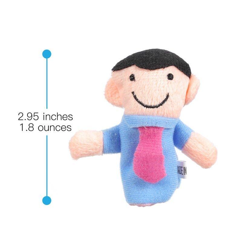Product Introduction of 10Pcs Baby Plush Toy Cartoon Animal Family Finger Puppet Role Play Tell Story Cloth Doll Educational Toys For Children Kids 19