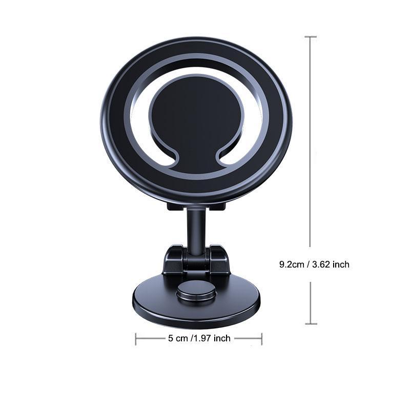 Product Introduction of Magnetic Car Phone Holder, 1 Count 1080° Rotatable Adjustable Car Phone Holder, Foldable Car Phone Mount, Universal Phone Accessories for iPhone 16 15 14 13 12 Series 1