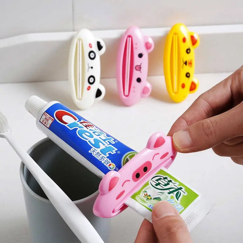 Máy Kem Đánh Răng Tự Động, Thiết Kế Hoạt Hình Dễ Thương, Dụng Cụ Bóp Kem Đánh Răng, Dụng Cụ Ép Kem Sạch, Dụng Cụ Đùn 0