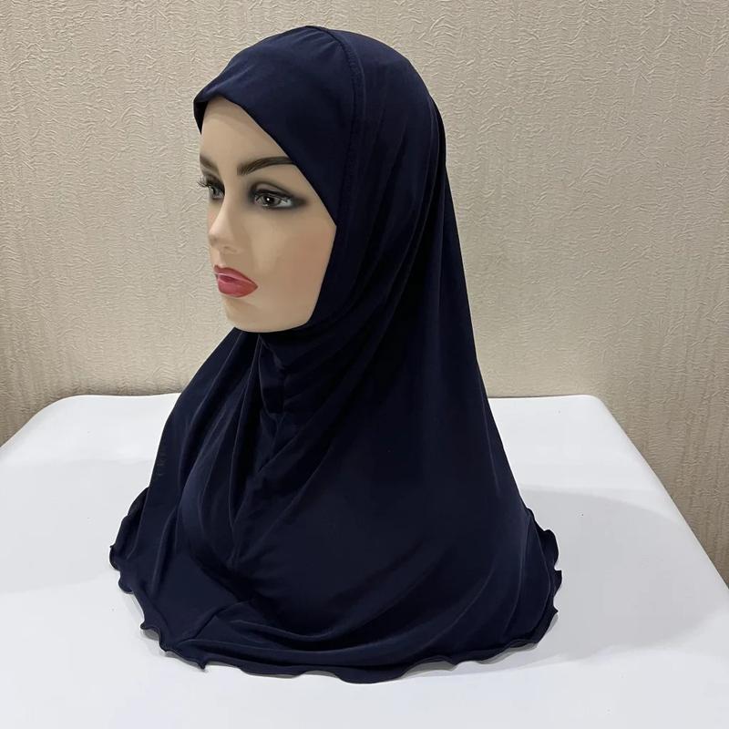 Product Introduction of Ramadan Headscarf Children's Scarf Girl 7 to 12 Years Old Muslim Islamic Shawl Soft Stretch Headscarf Malaysian Girl Children's Headscarf 27
