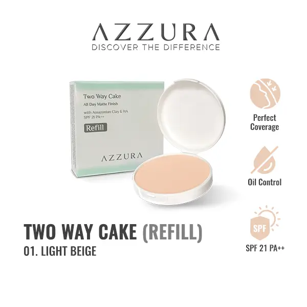 Refill AZZURA Two Way Cake 12g | Bedak Wajah 0