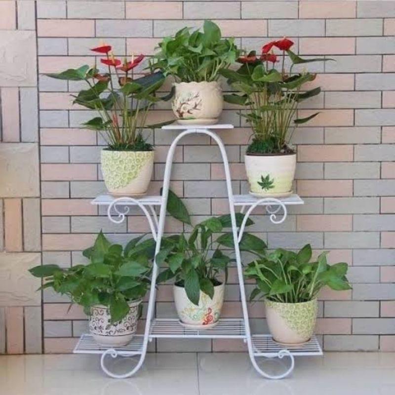 STANDING POT MURAH / RAK BUNGA BESI MURAH / RAK SUSUN 6 0