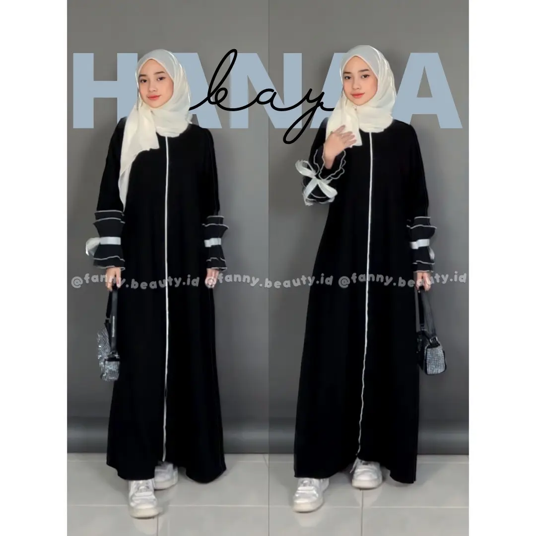 Hanaa Abaya Hitam by fanny.beauty.id