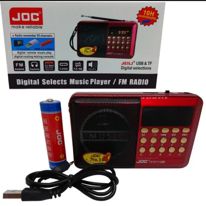 Speaker Mp3 JOC H1011 bluetooth USB - Radio Untuk Murotal- Radio Fm Portable 8