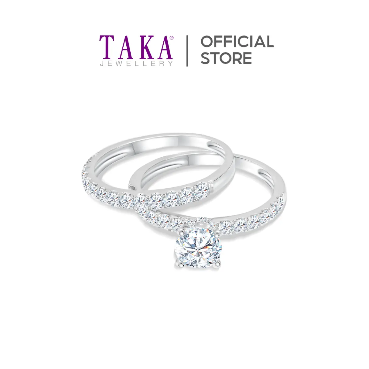 【TIKTOK EXCLUSIVE】TAKA Jewellery Lab Grown Diamond Twin Rings 10K Gold