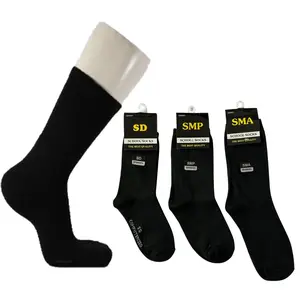 Kaos Kaki Sekolah Hitam Polos Panjang SD SMP SMA Unisex Anak Laki Perempuan Bahan Spandeks Nyaman