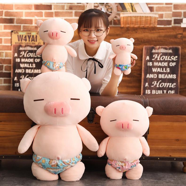 Product Introduction of {Ricky toy} Gấu Bông Heo Mặc Quần Chip Siêu Bựa (25cm---70cm) - Thú Bông Heo Mặc Quần Sịp Hài Hước Vải Miniso Siêu Mịn Thú Nhồi Bông Đồ Chơi 0