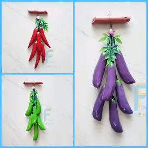 hiasan dinding buah palsu dekorasi buah gantung kayu