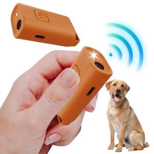 2 en 1 Disuasor de ladridos para perros, 1 caja de Disuasor anti-ladridos ultrasónico recargable, Disuasor de entrenamiento para mascotas, Accesorios para perros y gatos