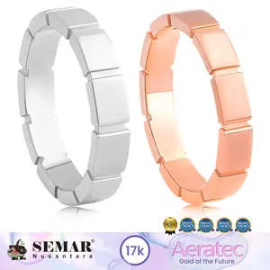 Cincin Emas Unisex Pria Wanita Wilson Glass Aeratec Gold 17K Semar Nusantara