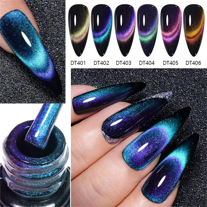 Cat Eye Gel Nail Polish Set, 1 Set 12 Colors Glitter Soak off UV Gel LED Lamp Nail Art Gel, Nail Art & Nail Polish for Women & Girls 2