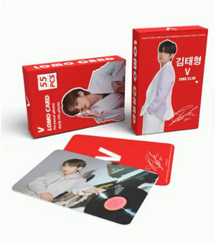 agk026 lomo card BTS 55pcs photocard PC v jimin jin rm suga jhope jk Cards 0