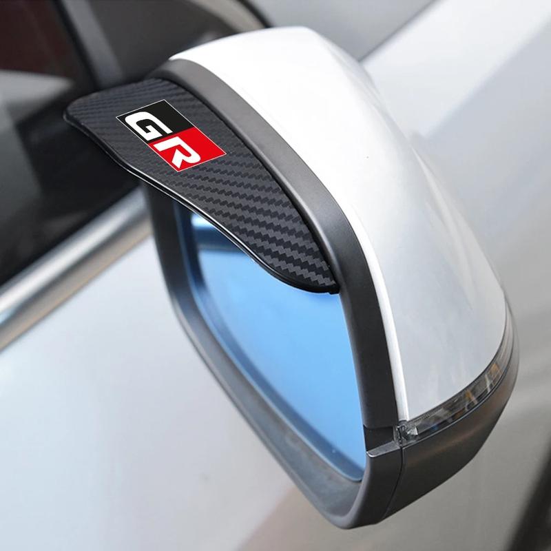 Product Introduction of 2025 Car Rearview Mirror Rain Block Board Side Window Deflector Thick Carbon Fiber Texture Rearview Mirror Window Deflectors 8
