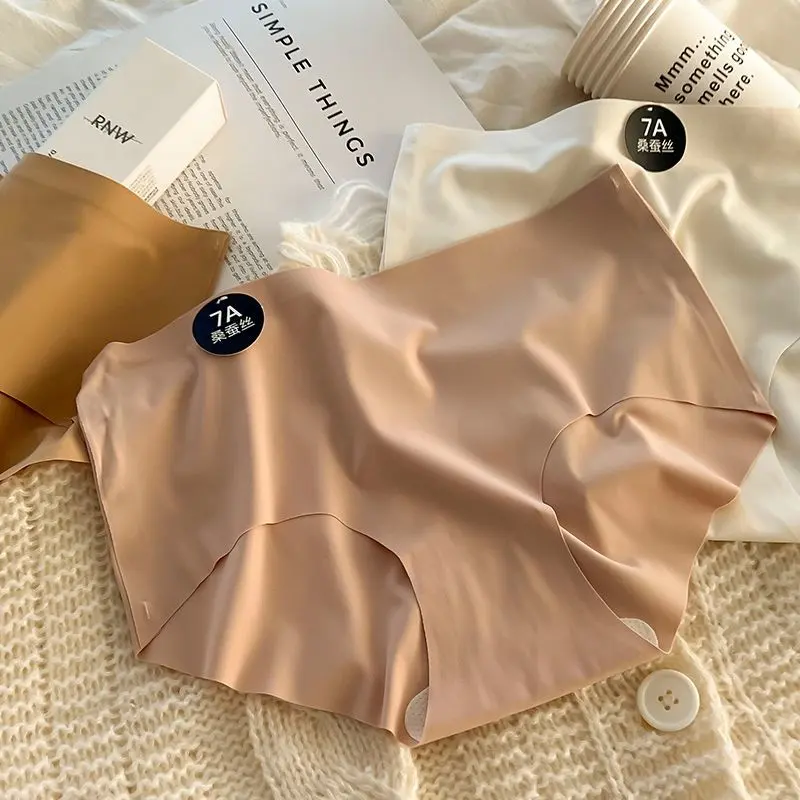 Đồ Lót Không Đường May, Aun, 7A Lụa Dâu Tằm, Kháng Khuẩn Đáy Cắt, Không Kẹp Hông, Thích Hợp Cho Thể Thao, Yoga Và Thể Dục, Quần Sịp Chuyên Dụng, Với Số Lượng Người Thu Thập 11.771 Triệu 5
