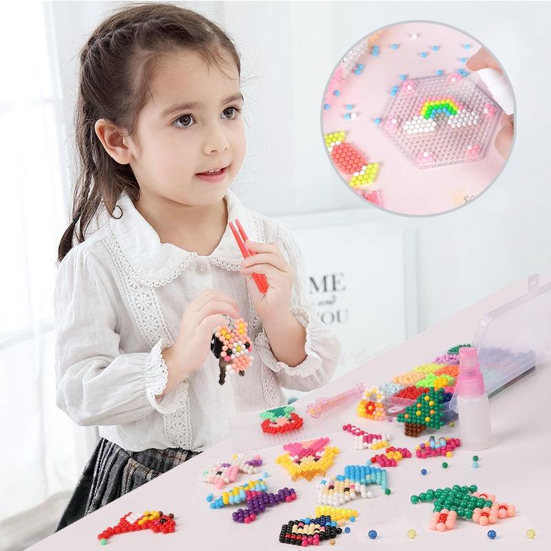 SONICE Kit Manik-manik Aqua Magic 3000 Manik-manik Air, Mainan Anak-anak Set Hadiah Kreativitas Mainan Pendidikan Manik-manik Air Semprot Dengan Seluruh Set Aksesori Kerajinan Seni 5