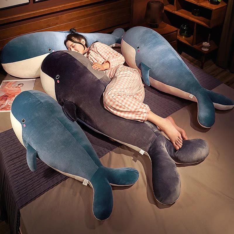 Gấu bông cá heo 1m5 Siêu to - Khổng lồ vỏ vọc nỉ mềm mại,bông mịn siêu nảy chống xẹp mềm mịn Thú Bông Thú Nhồi Bông Đồ Chơi