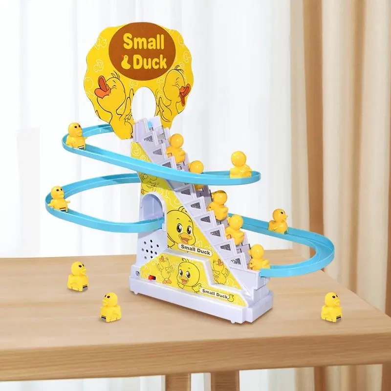 Electric Duck Slide Toy, 1 Set Electric Duck Slide Toy with Screwdriver, Fun Track Slide Toy, Puzzle Assembly Toy for Gift