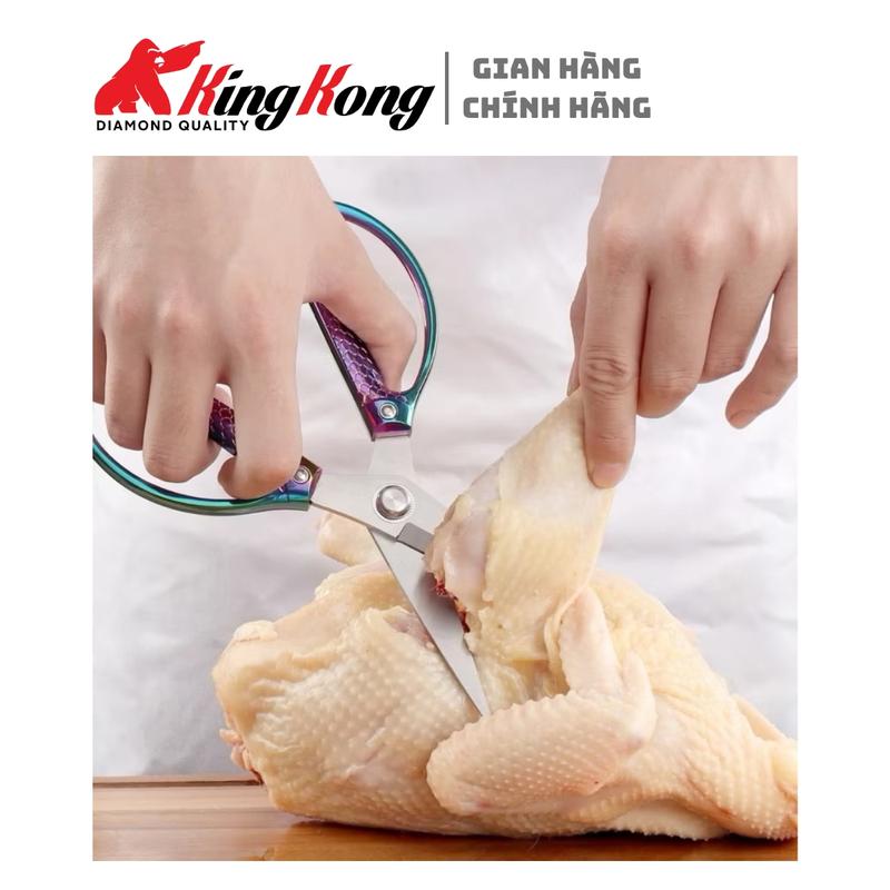 Combo 3 Kéo Cắt Gà Vịt Đa Năng Cao Cấp Chính Hãng KingKong Nhật Bản Sử Dụng Thép SK5 Chống Rỉ 6