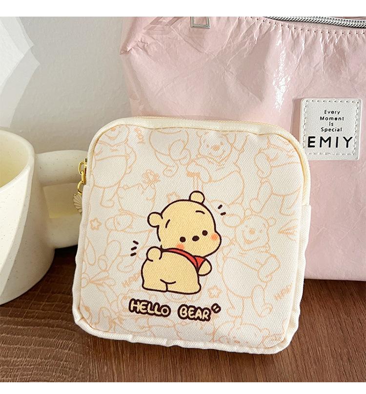 Product Introduction of Student portable sanitary napkin storage bag cute girl canvas menstrual bag 1
