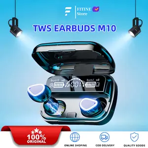 TWS-M10 Headset Bluetooth Nirkabel Bluetooth v5.3 Kinerja Tahan Air Headset Bluetooth Pintar Dapat Headset Daya Seluler Tunggal