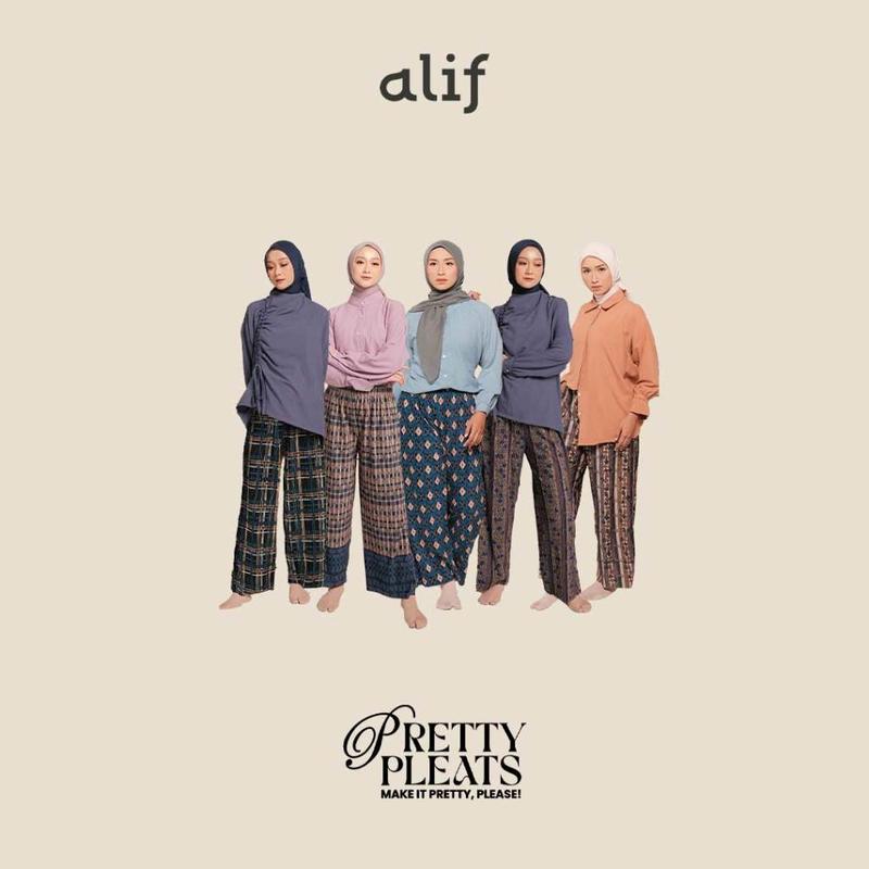 ALIF PRETTY PLEATS CELANA PLEATS MOTIF - MIDNIGHT IN AUTUMN 1
