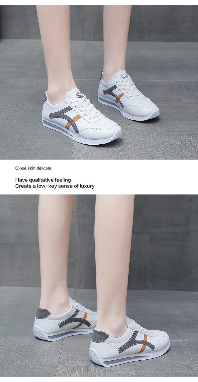 Product Introduction of Argan White Shoes for Women 2024 New Autumn Korean Style Versatile Students' Street Shot Sports Casual Flat Skateboard Shoes Women's Shoes 14