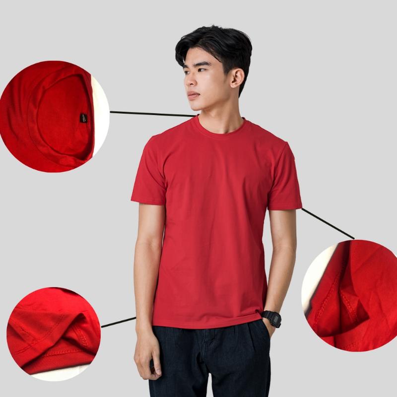 Áo Thun Nam trơn Cổ Tròn Cao Cấp phông Tay Ngắn, chất cotton bề mặt vải mềm DiHu store 2