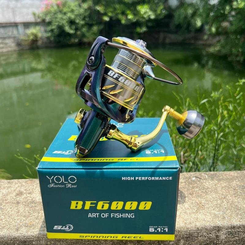  máy câu cá kim loại tay quay inox hãng YOLO BF máy câu quay êm bềntải cá 5-15kg thoải mái Fishing Đi Câu Bắt Cá Ca 