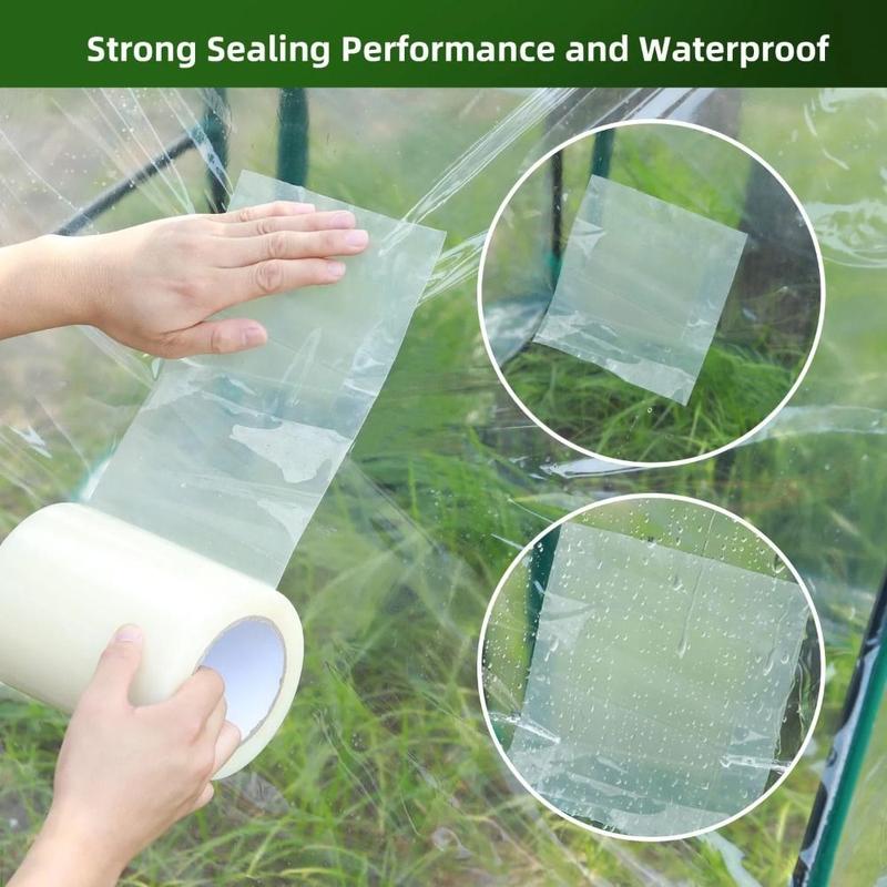 Miếng Dán Phục Hồi Nhà Kính Xanh, Băng Dính Phục Hồi Màng Chống Tia UV, Trong Suốt, Độ Dính Mạnh, Băng Dính Bìa Nhựa, Thích Hợp Cho Nắp Nhà Kính 5