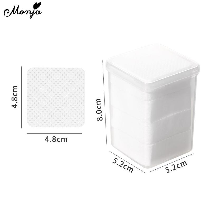 Monja 200pcs/Box Lint Free Nail Wipes Nail Polish Remover Cotton Wipes UV Gel Tips Remover Cleaner Paper Pad Nails Polish Art Cleaning Manicure Tools 8