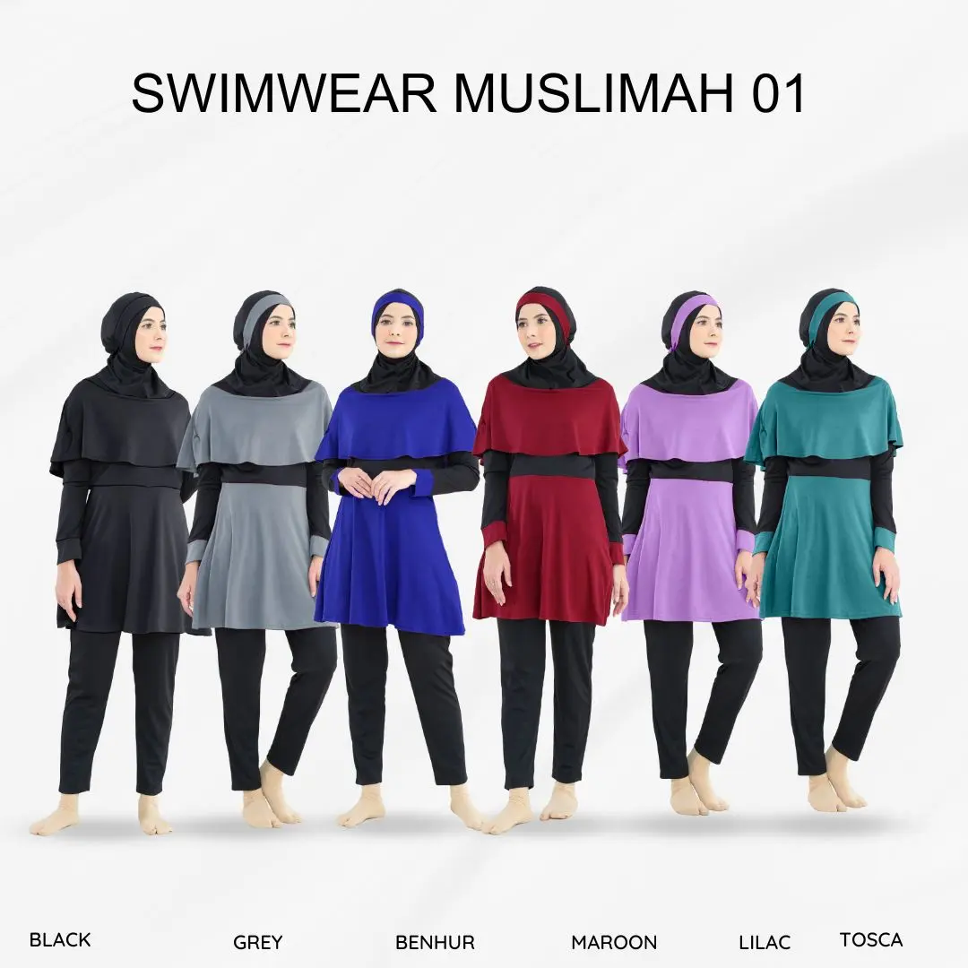 Swimwear Muslimah 01 - Baju Renang Muslimah Wanita Dewasa Remaja