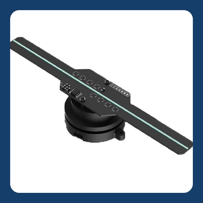 3D Holographic Projection Fan 14cm Portable Advertising Machine Suspended Aerial Imaging Stereoscopic Fan Screen 3D Holographic - Image 4