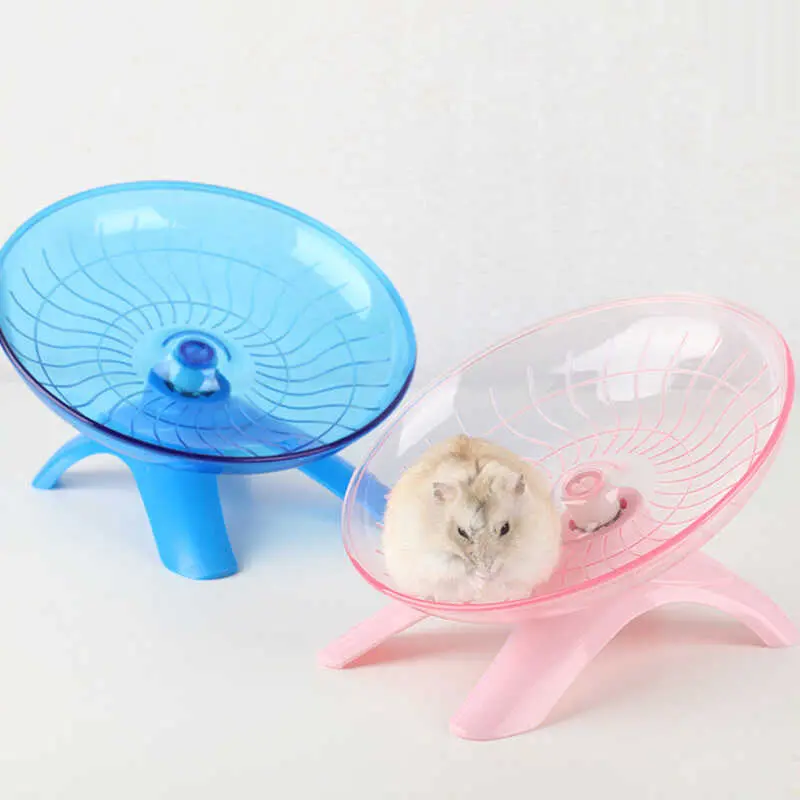 1 PCS Random Color Pet Flying Saucer Exercise Squirrel Wheel Hamster Mouse Running Disc Rat Toy Small Animal Accessories