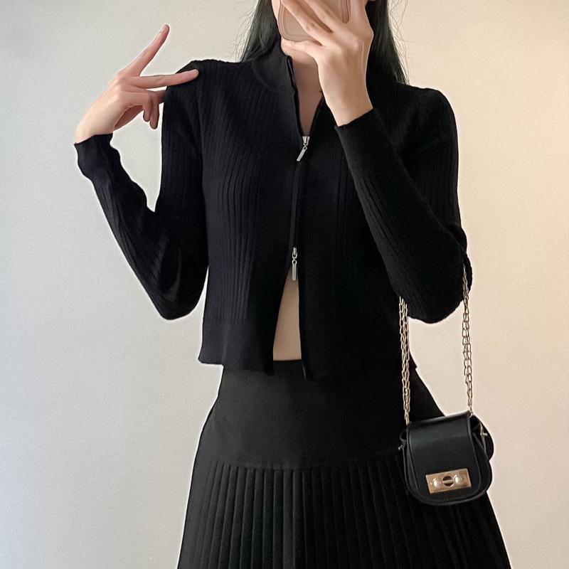 Áo len dáng ôm có khoá kéo 2 đầu - Samhouse - Aolenkhoa2dauNE36_P0K12