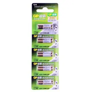 Vỉ 5 viên pin 12V 23A/27A hãng GP cho điều khiển cửa cuốn và remote