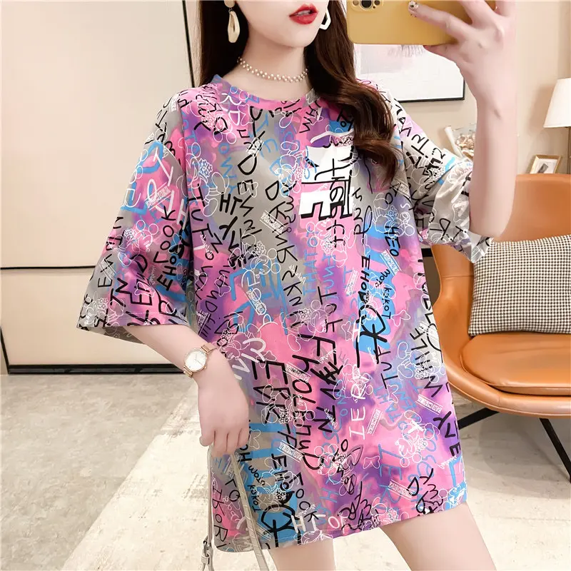 T-Shirt Oversize , Koas Atasan Wanita Bahan Katun CODE S01177