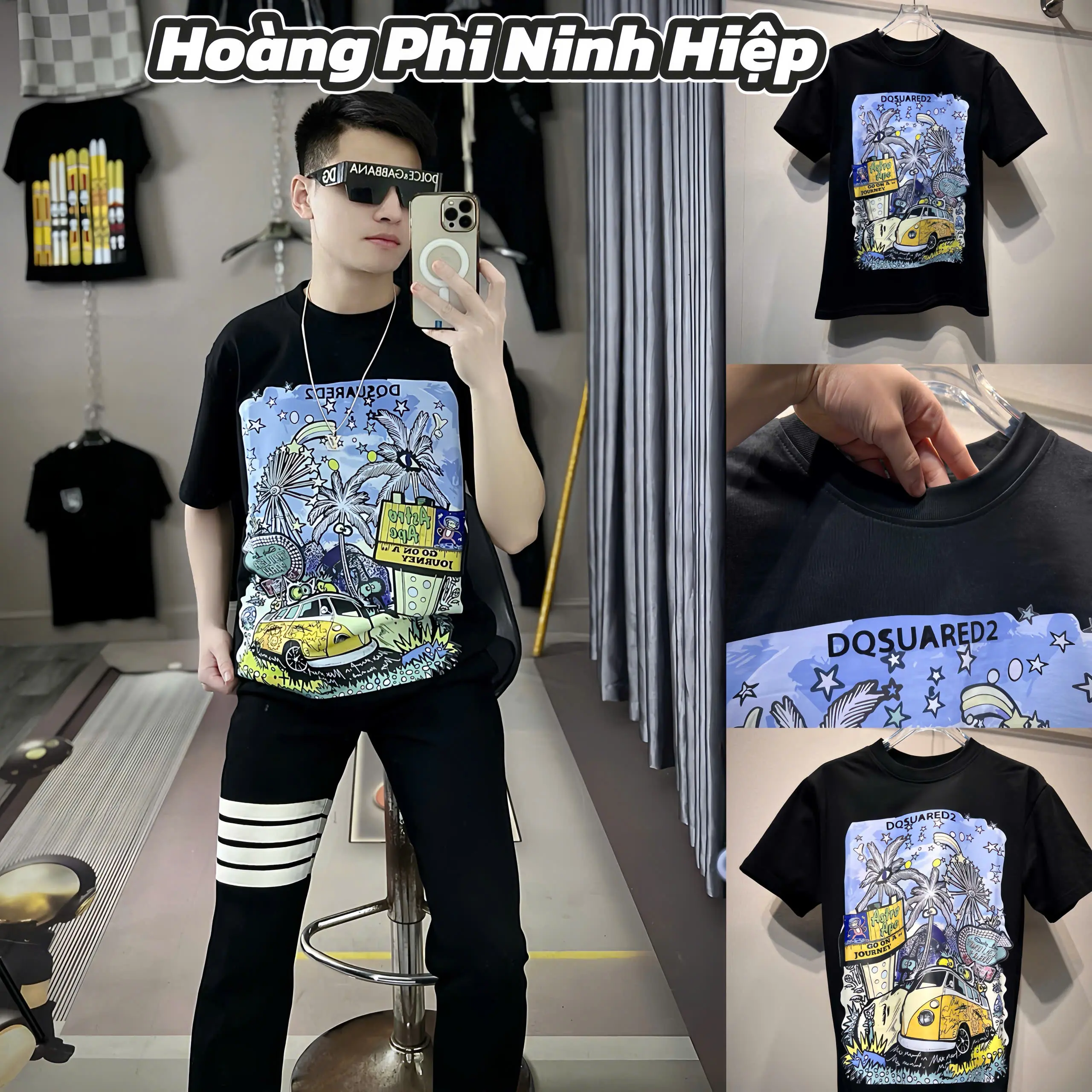 Áo Phông 006 Chất  Cottong Lạnh Hai Chiều Họa Tiết In Siêu Cấp 2025