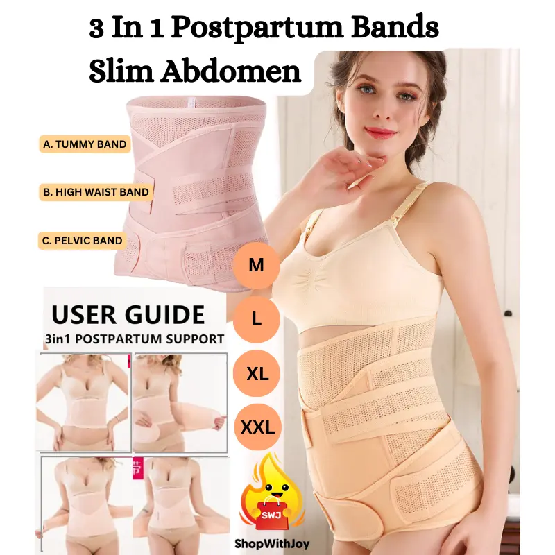 [ShopWithJoy]3pcs Postpartum Slimming Belly Corset Czer Maternity Postpartum Girdle Belt Pregnant