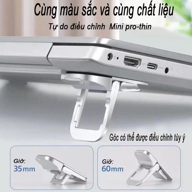  Giá đỡ máy tính xách tay có thể di động đế của miếng tăng cường để bàn nhỏ và treo bộ tản nhiệt giá đỡ vô hình để tản nhiệt máy tính và miếng tăng cường để bàn có thể áp dụng 