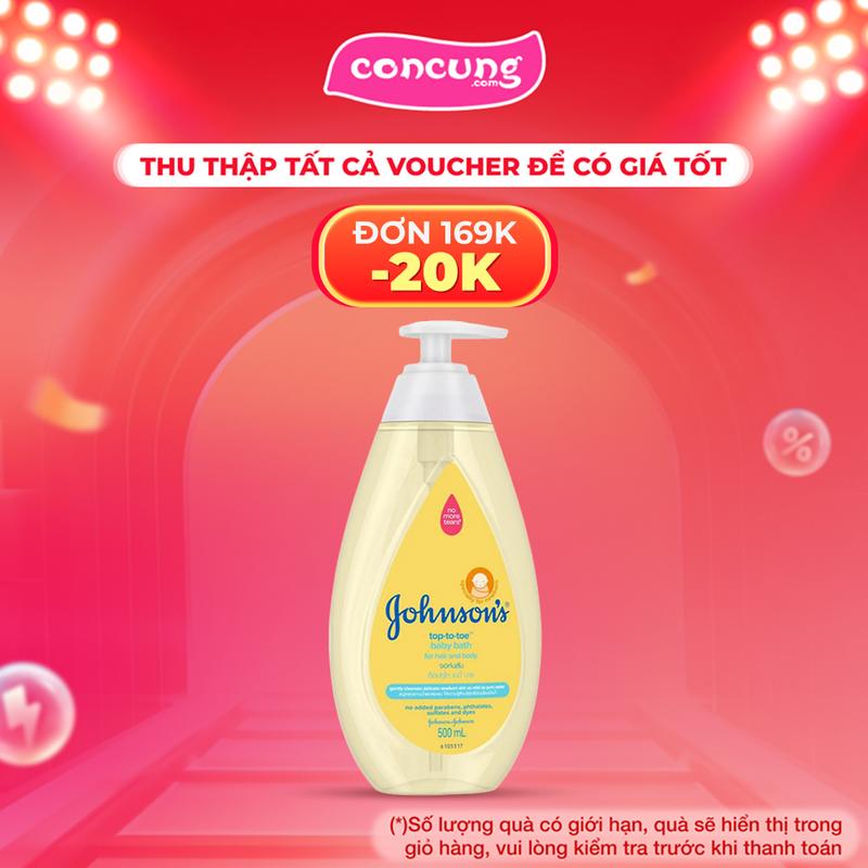 Sữa tắm gội toàn thân Johnson Baby cho bé 500ml (Bao bì mới)